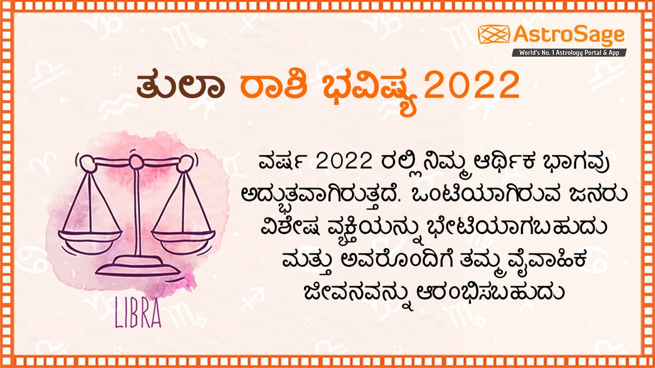 Libra Horoscope 2022 In Kannada