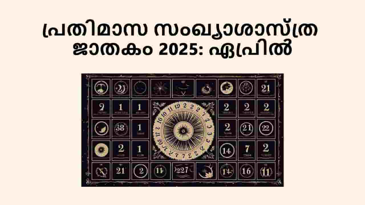 പ്രതിമാസ സംഖ്യാശാസ്ത്ര ജാതകം 2025: ഏപ്രിൽ