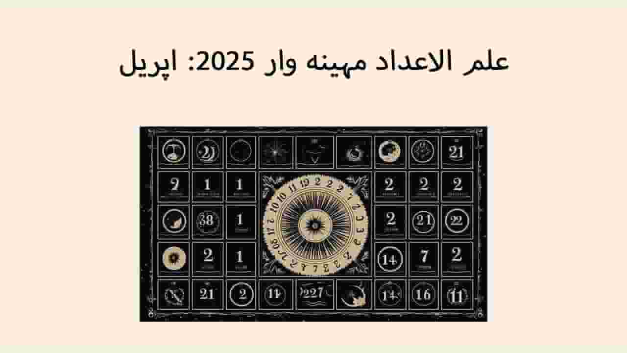 علم الاعداد مہینہ وار 2025: اپریل