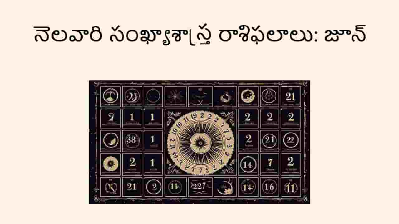 June 2025 Numerology Monthly Horoscope in Telugu