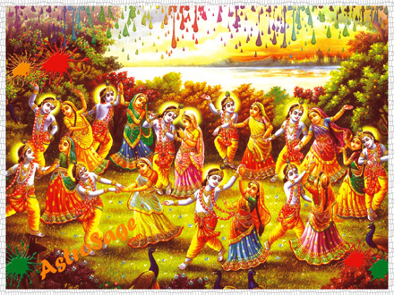 Greetings of holi festival