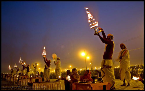 Kumbh Mela is the religious gathering of millions of people
.
