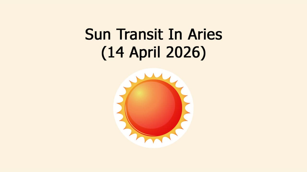 Sun Transit in Aries, Sun Transit 2026,