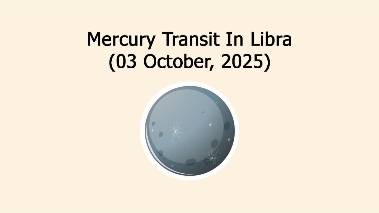 Mercury Transit In Libra On 03 October, 2025